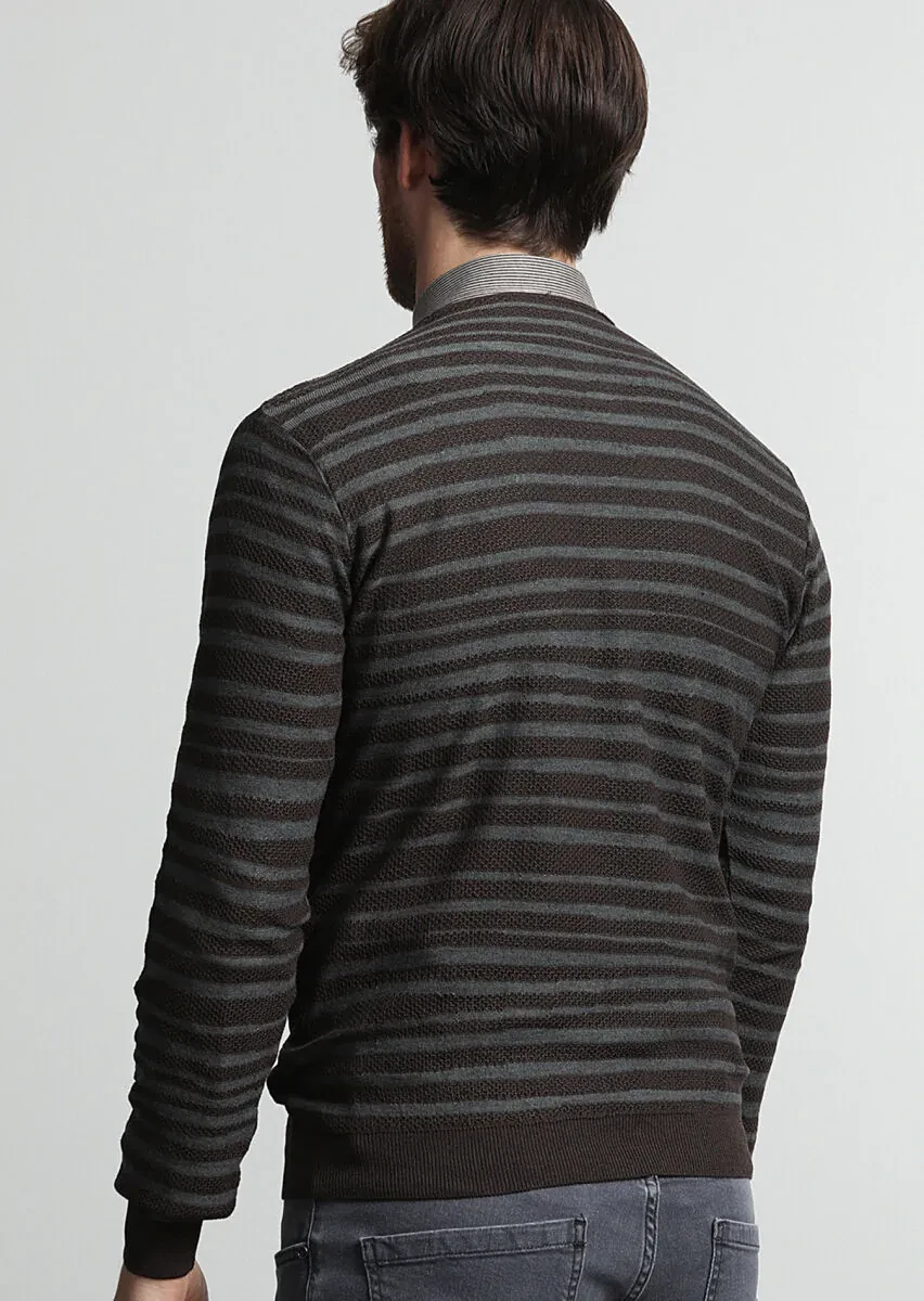 Brown Knitwear Sweatshirt - 4