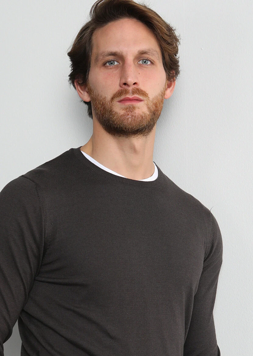 Brown Knitwear Sweatshirt - 1