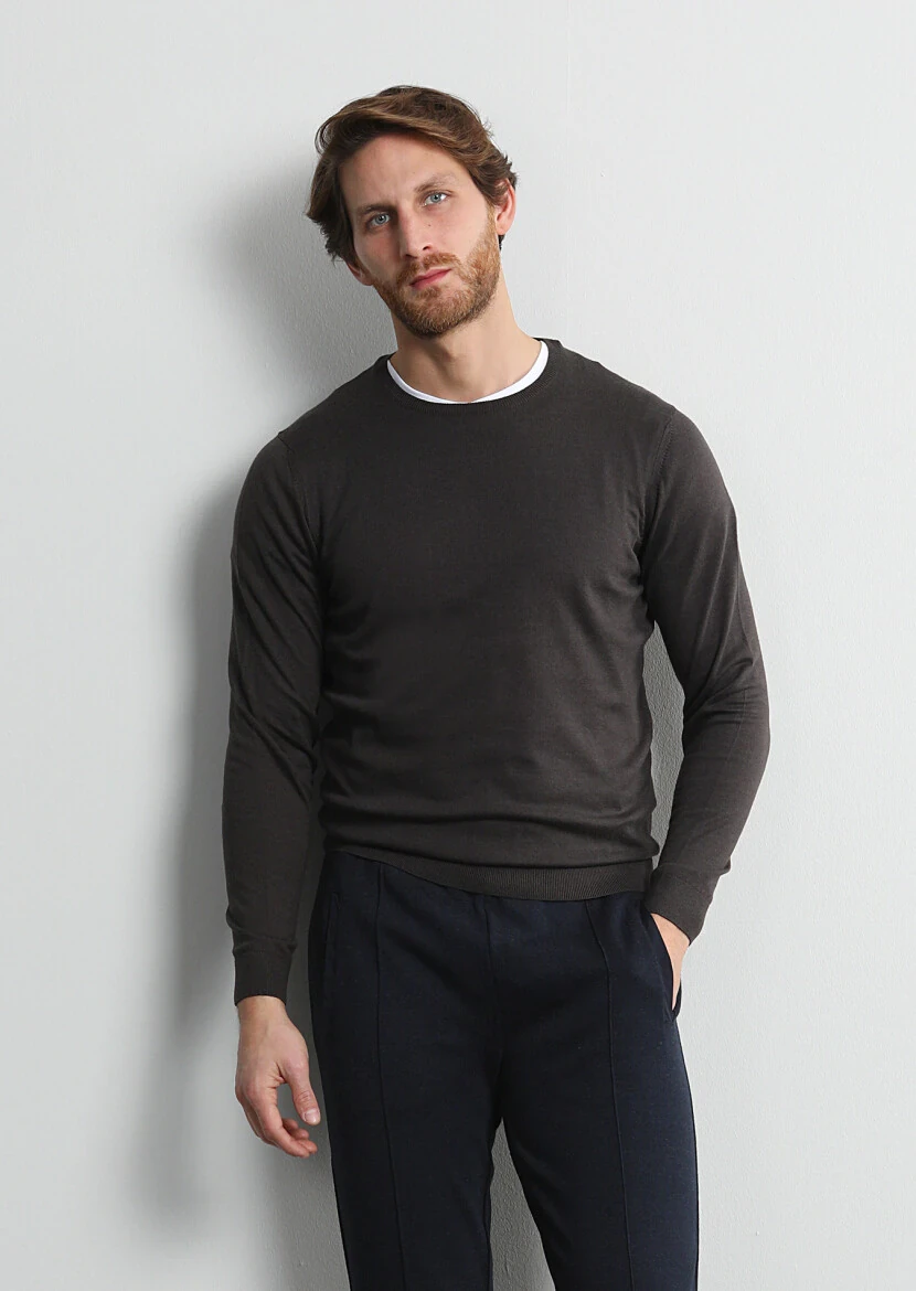Brown Knitwear Sweatshirt 