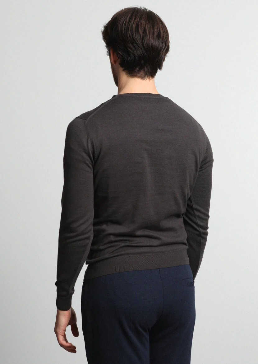 Brown Knitwear Sweatshirt - 4