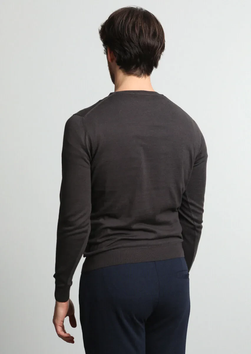 Brown Knitwear Sweatshirt - 4