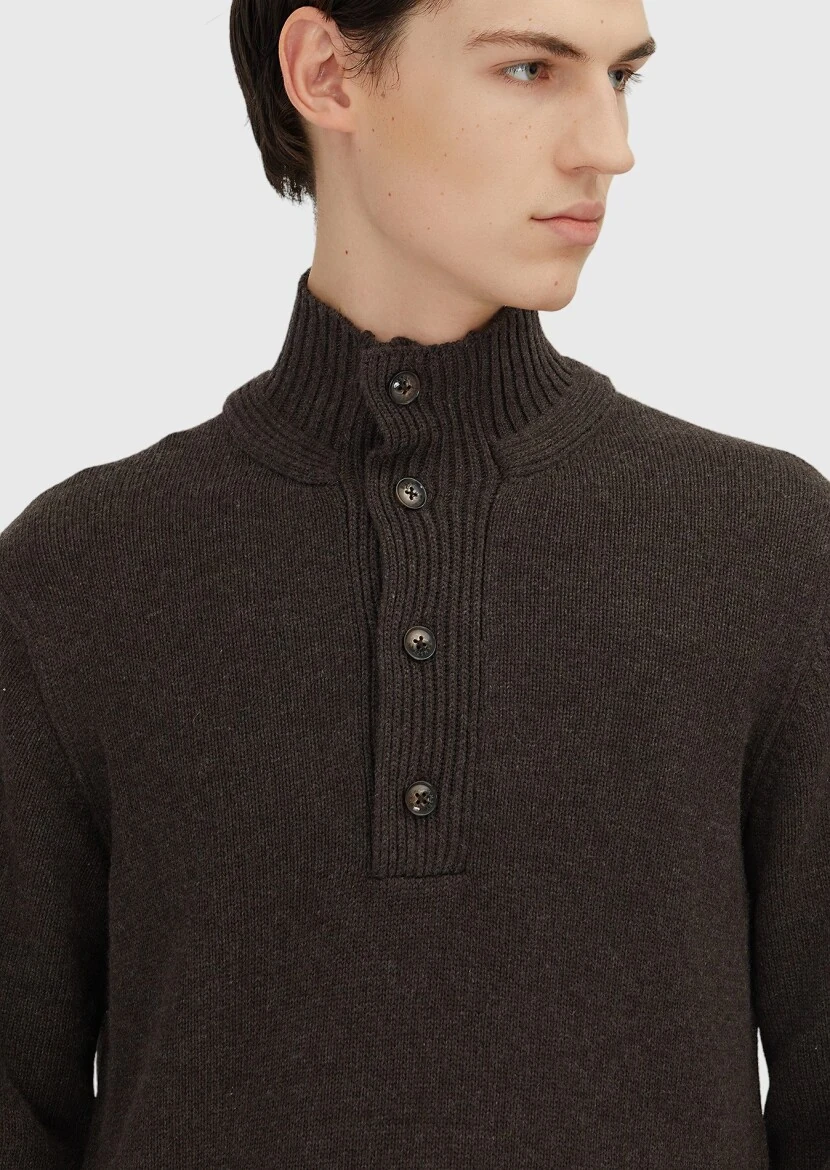 Brown Knitwear Sweatshirt - 4