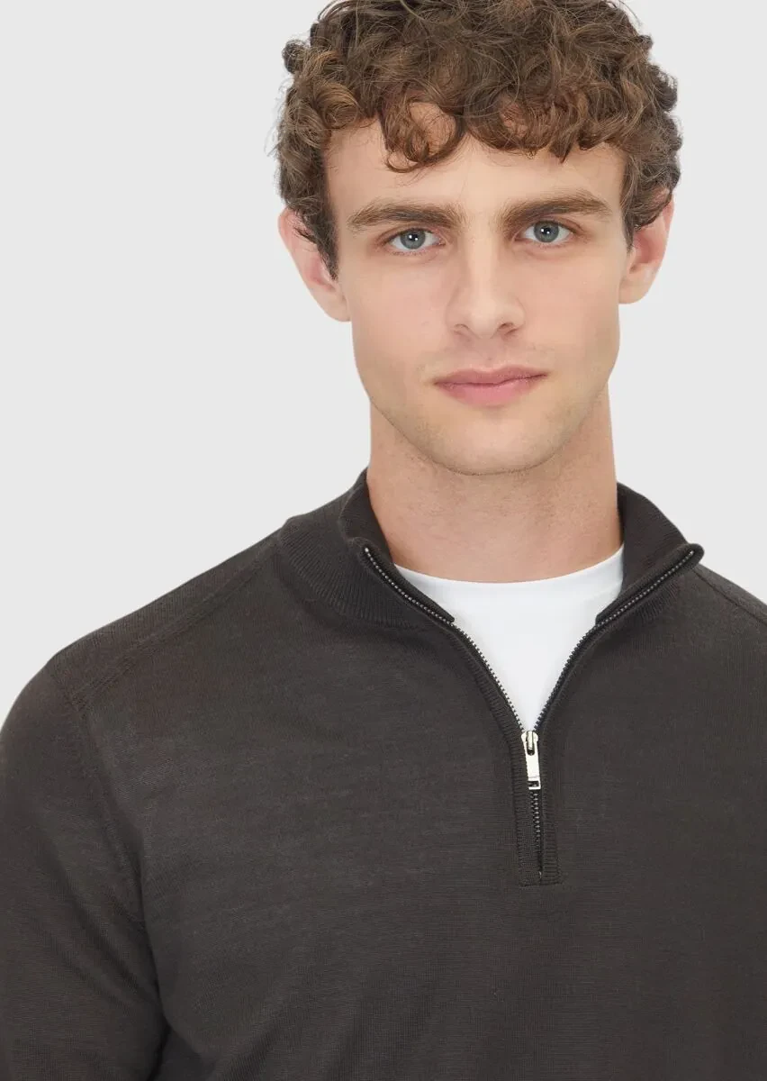 Brown Knitwear Sweatshirt - 5