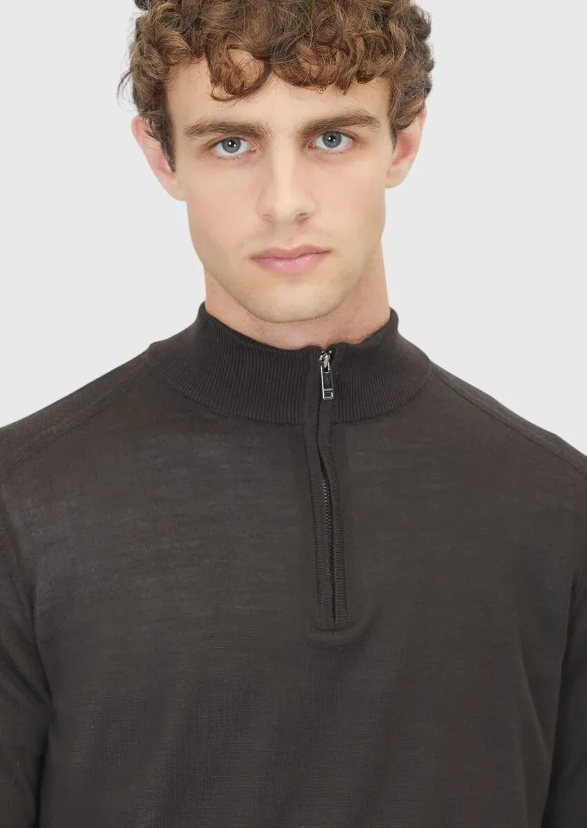 Brown Knitwear Sweatshirt - 6