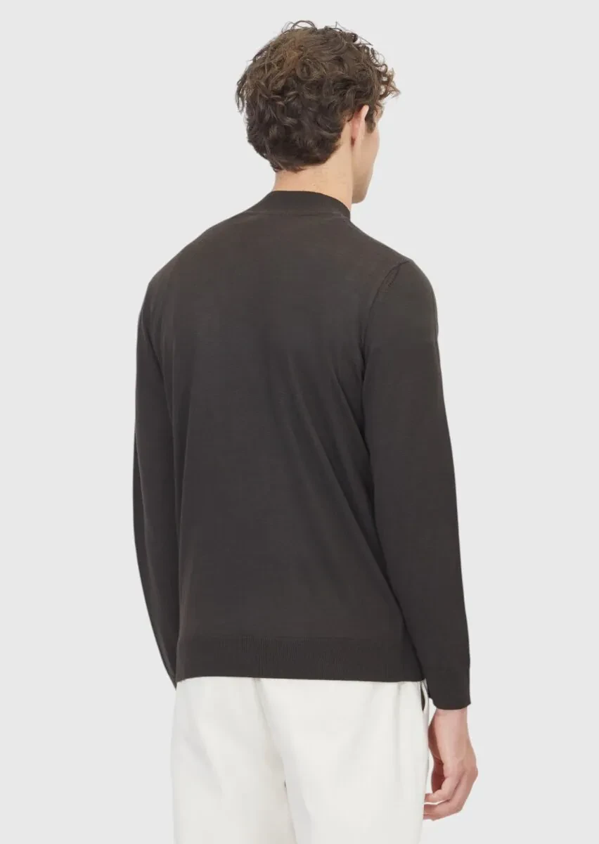 Brown Knitwear Sweatshirt - 5