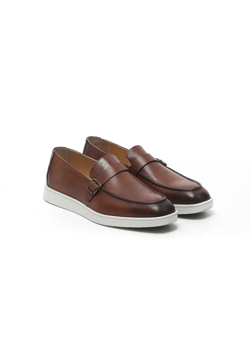 Brown Leather Casual Loafer - 2