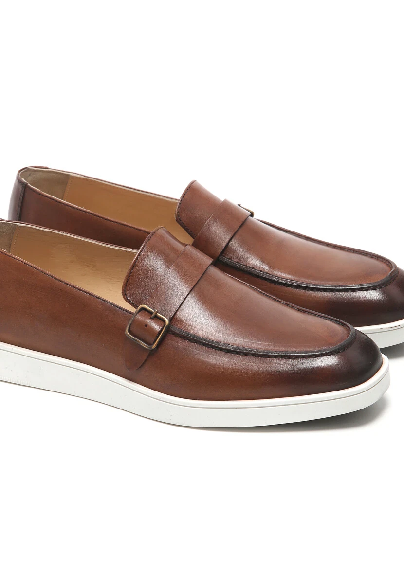 Brown Leather Casual Loafer - 3