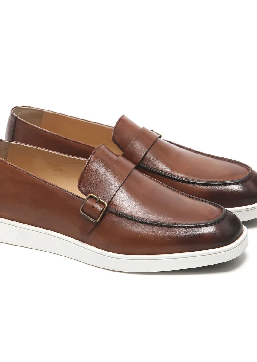 Brown Leather Casual Loafer - 3