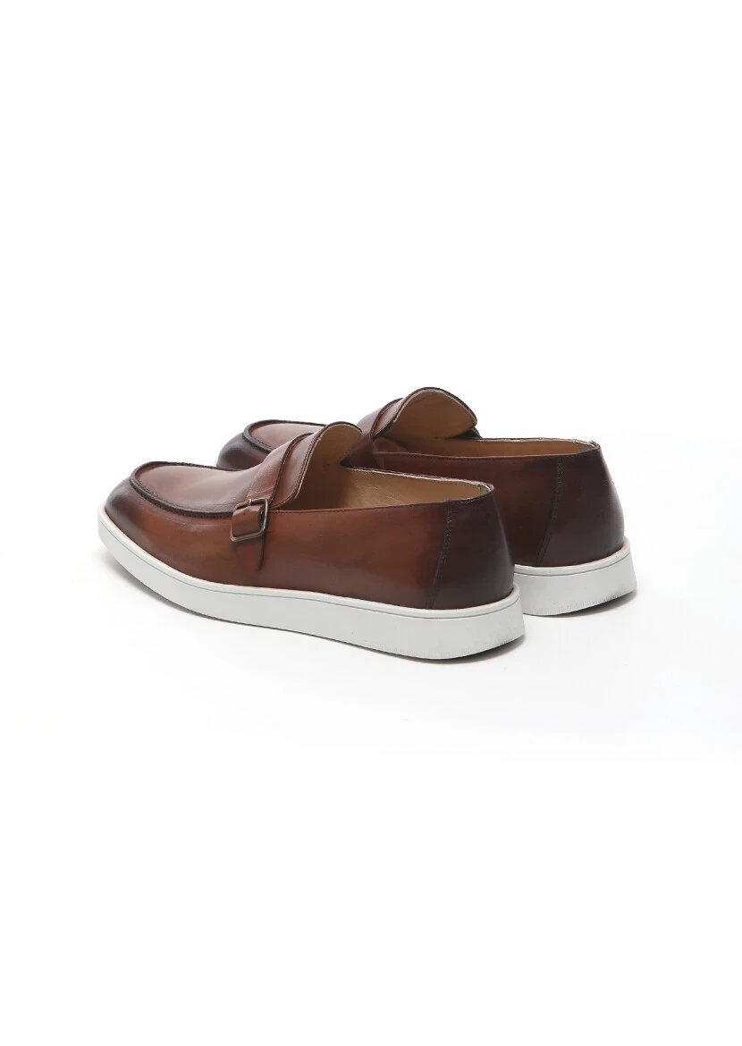 Brown Leather Casual Loafer - 4