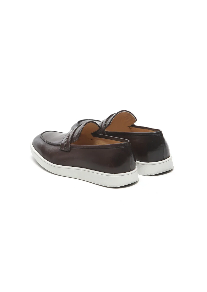Brown Leather Casual Loafer - 4