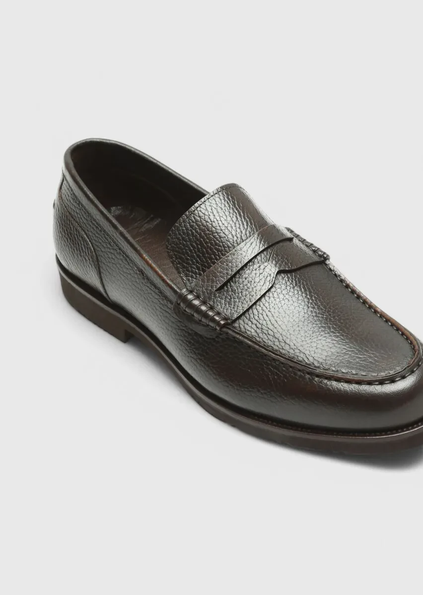 Brown Leather Casual Loafer - 2