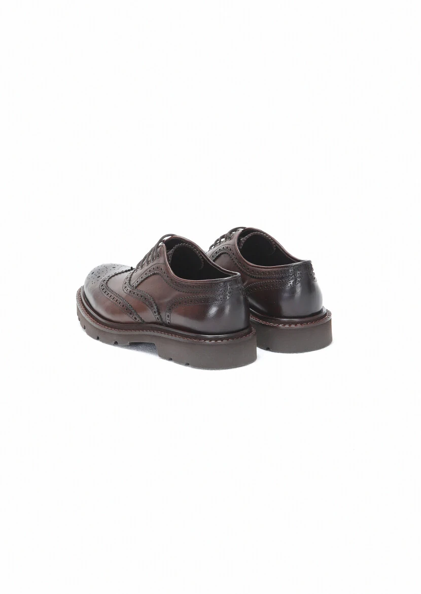 Brown Leather Casual Shoes - 4