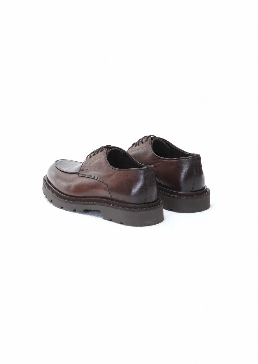 Brown Leather Casual Shoes - 4