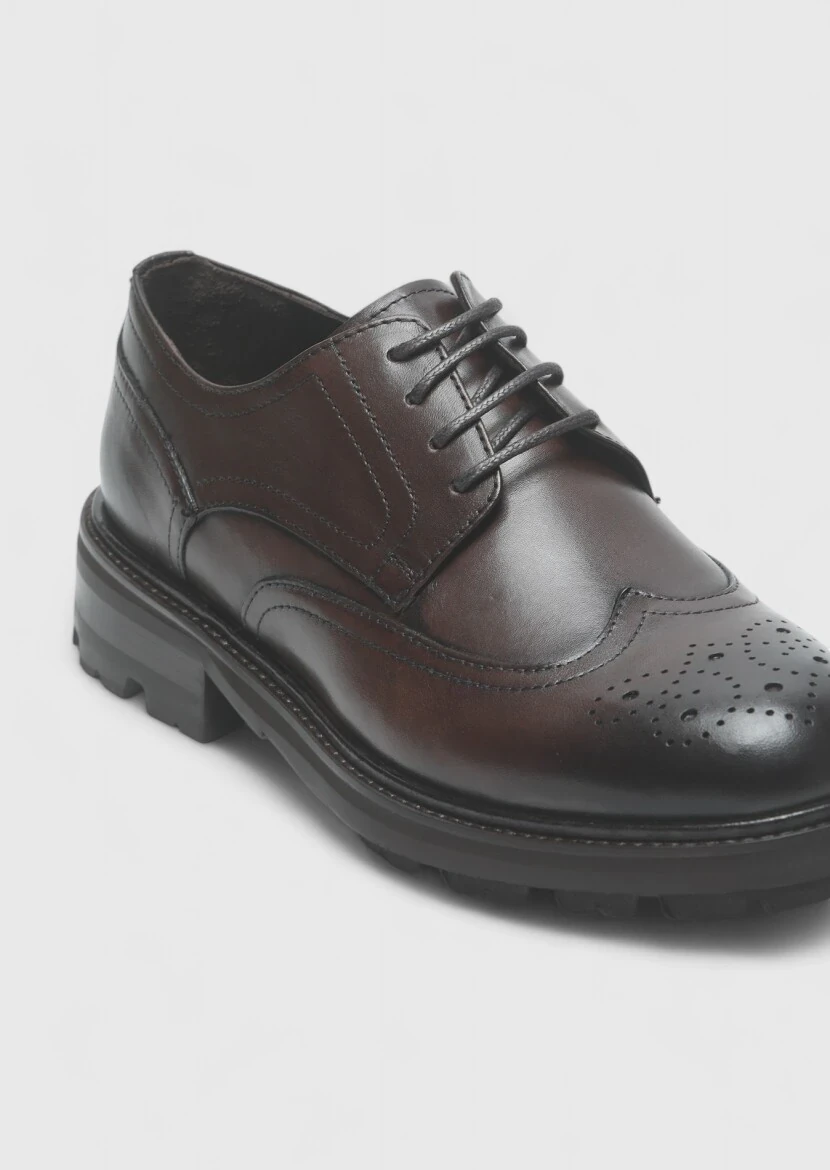 Brown Leather Casual Shoes - RAMSEY