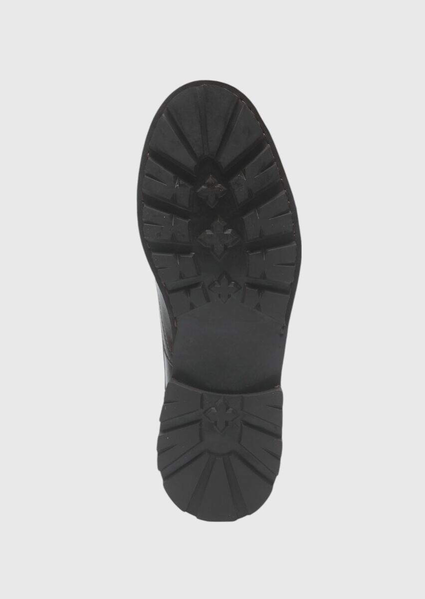 Brown Leather Casual Shoes - 4