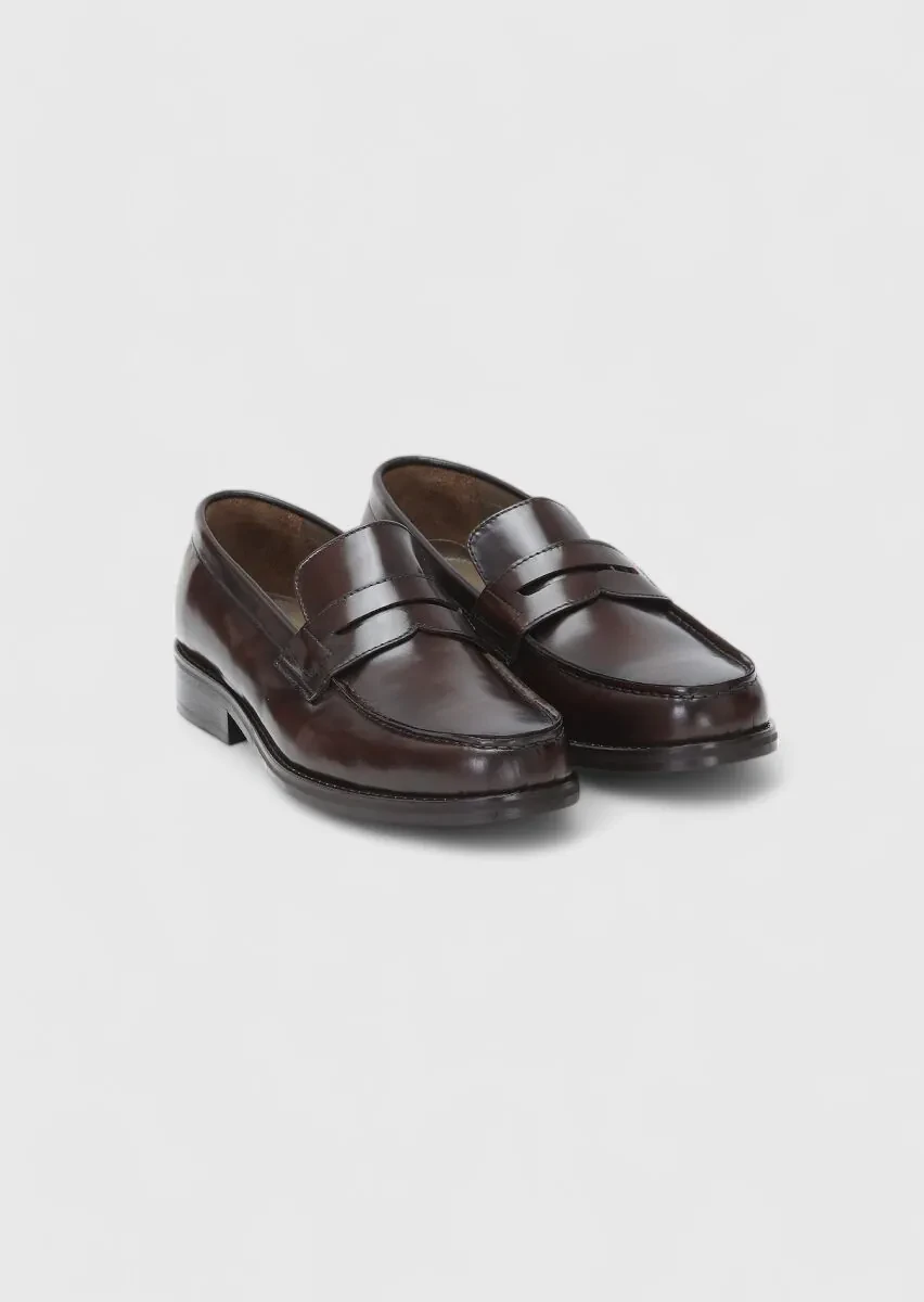 Brown Leather Classical Loafer - 2
