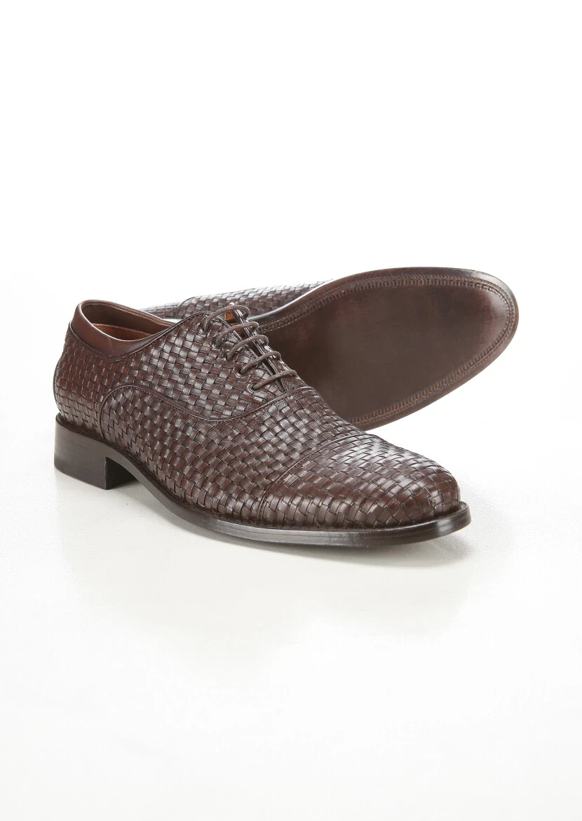 Brown Leather Classical Shoes - 3