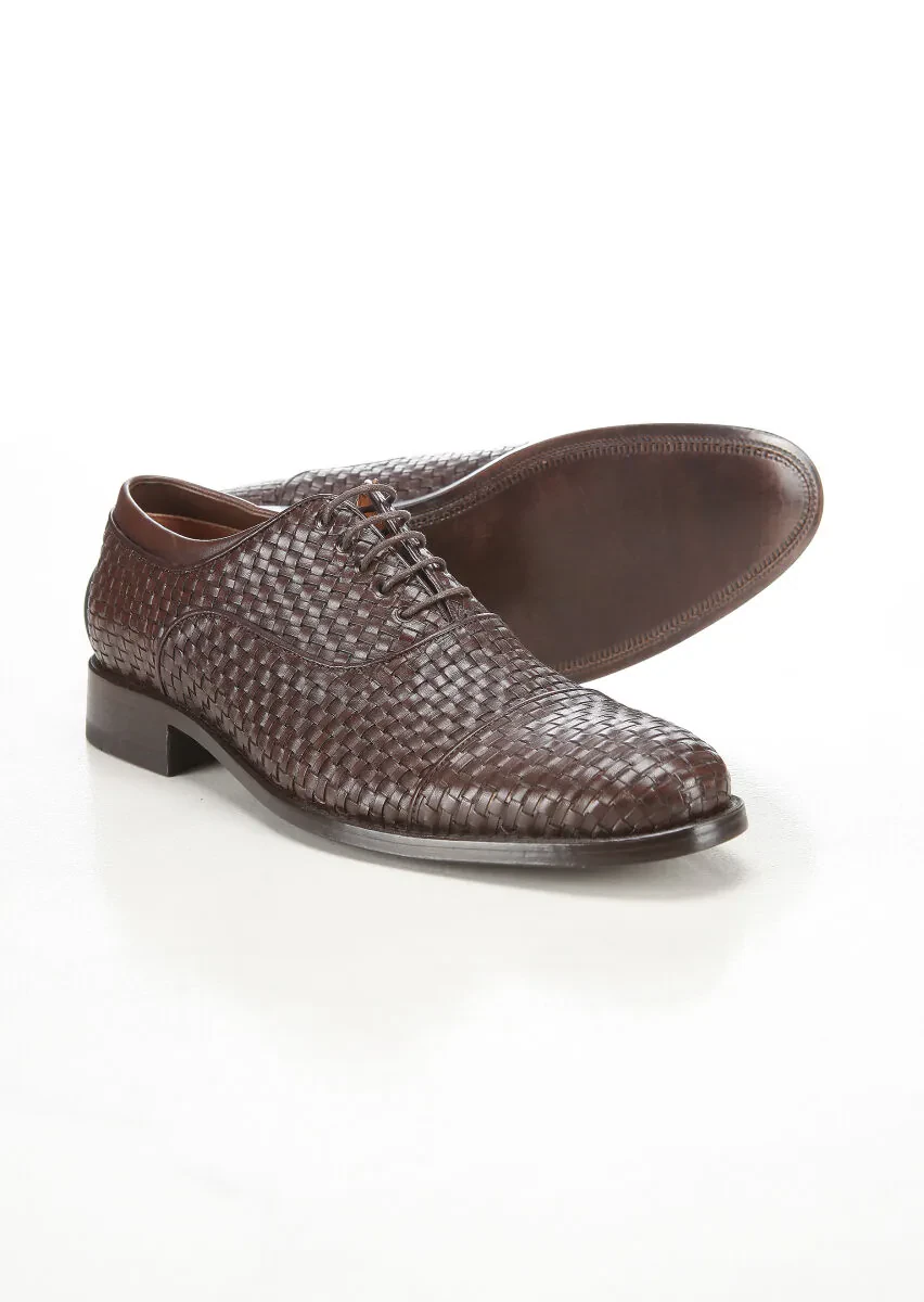 Brown Leather Classical Shoes - 3