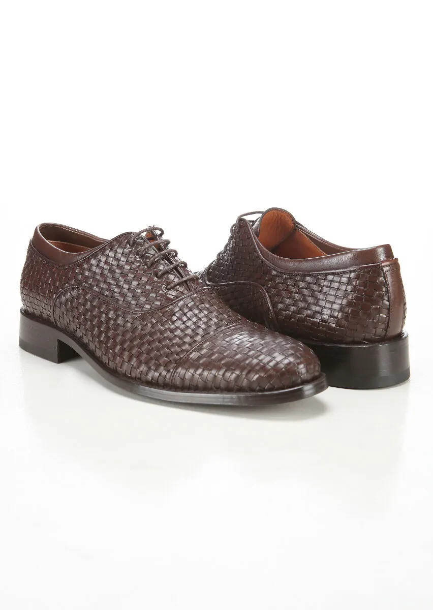 Brown Leather Classical Shoes - 4