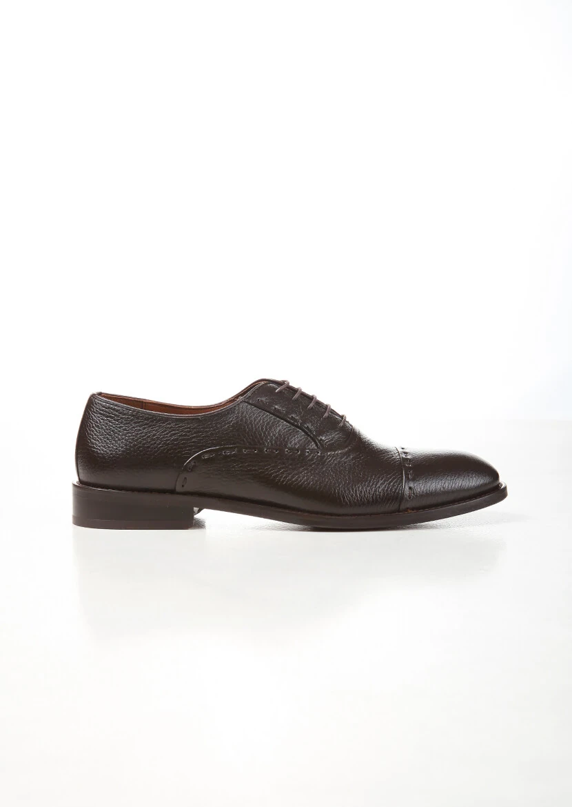 Brown Leather Classical Shoes - 1