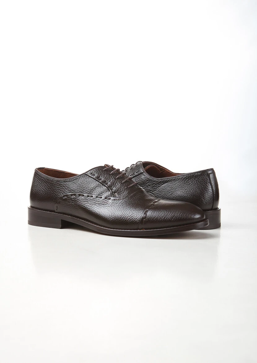 Brown Leather Classical Shoes - 3