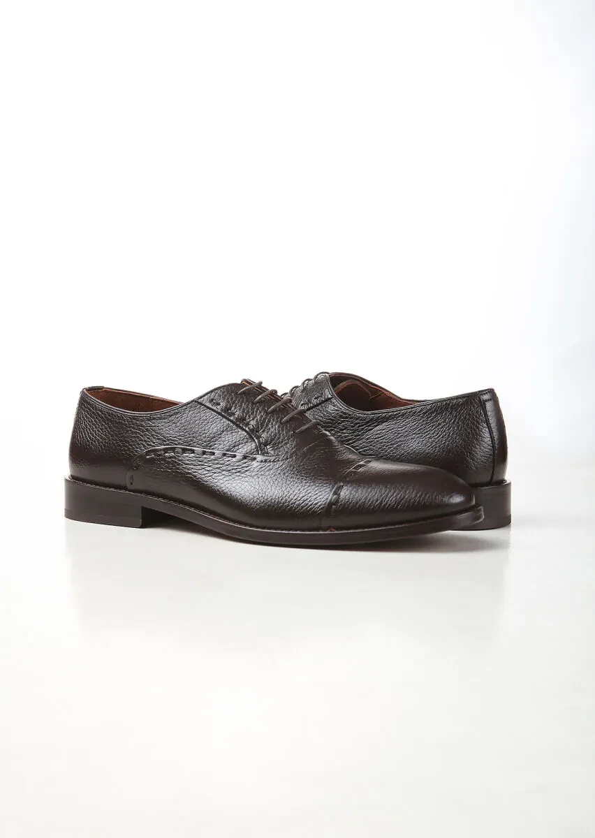 Brown Leather Classical Shoes - 3