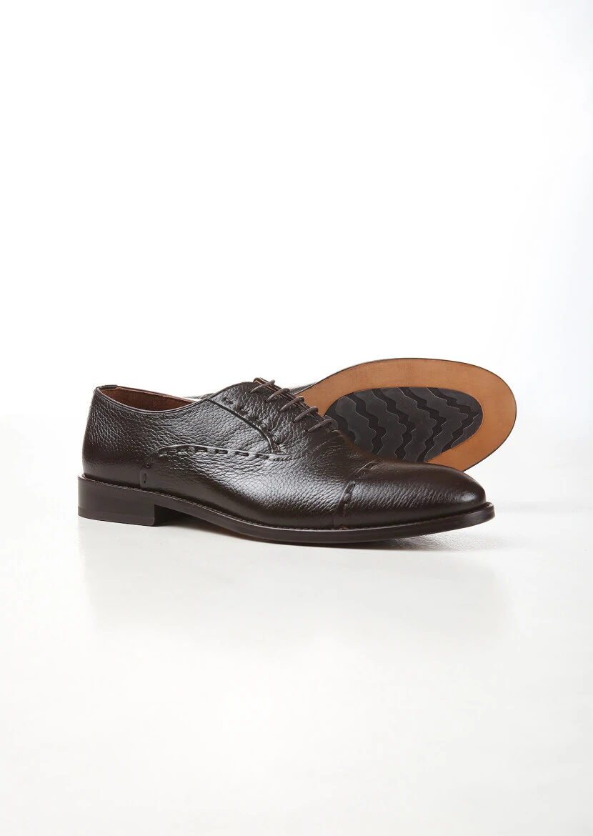 Brown Leather Classical Shoes - 4