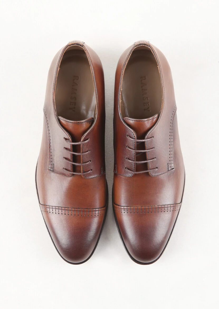Brown Leather Classical Shoes - 5