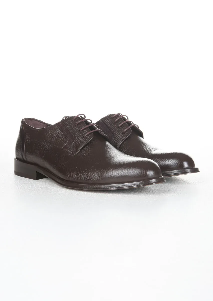 Brown Leather Classical Shoes - 2