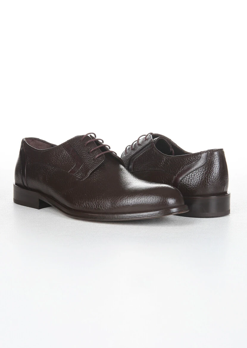 Brown Leather Classical Shoes - 3