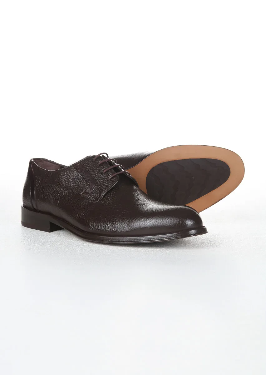 Brown Leather Classical Shoes - 4