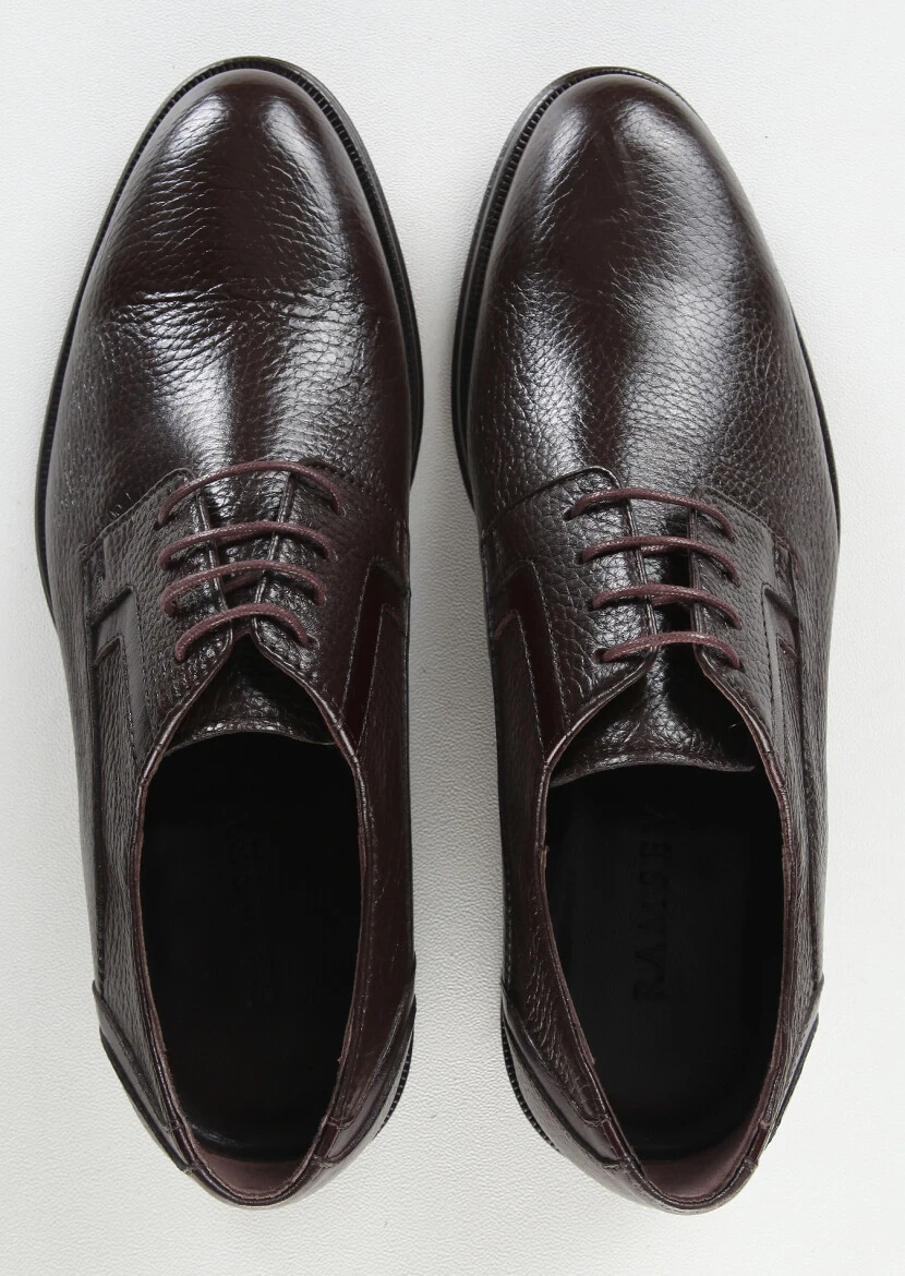 Brown Leather Classical Shoes - 5