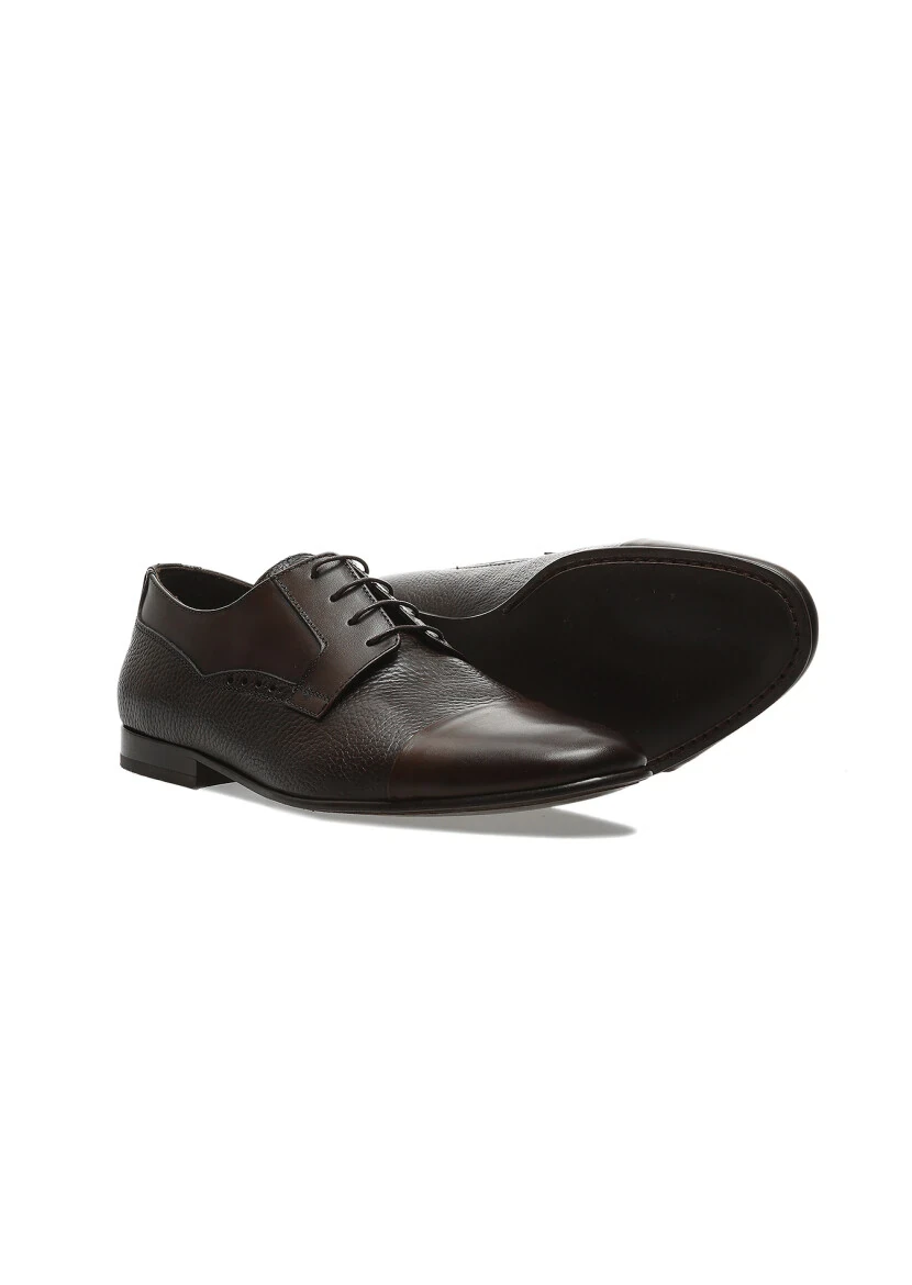 Brown Leather Classical Shoes - 3