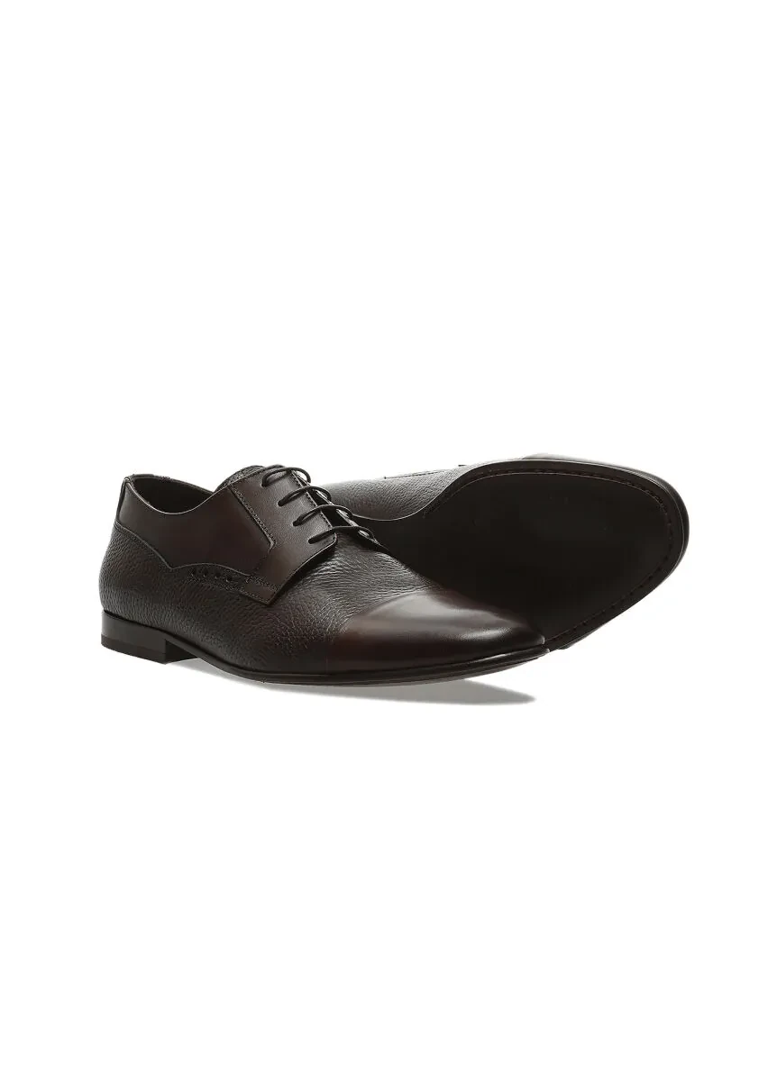 Brown Leather Classical Shoes - 3