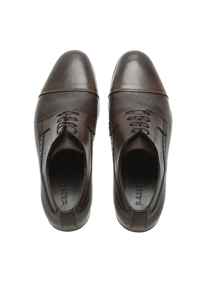 Brown Leather Classical Shoes - 5