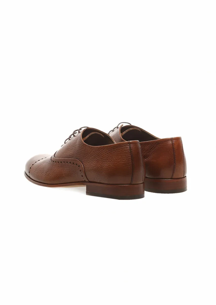 Brown Leather Classical Shoes - 4