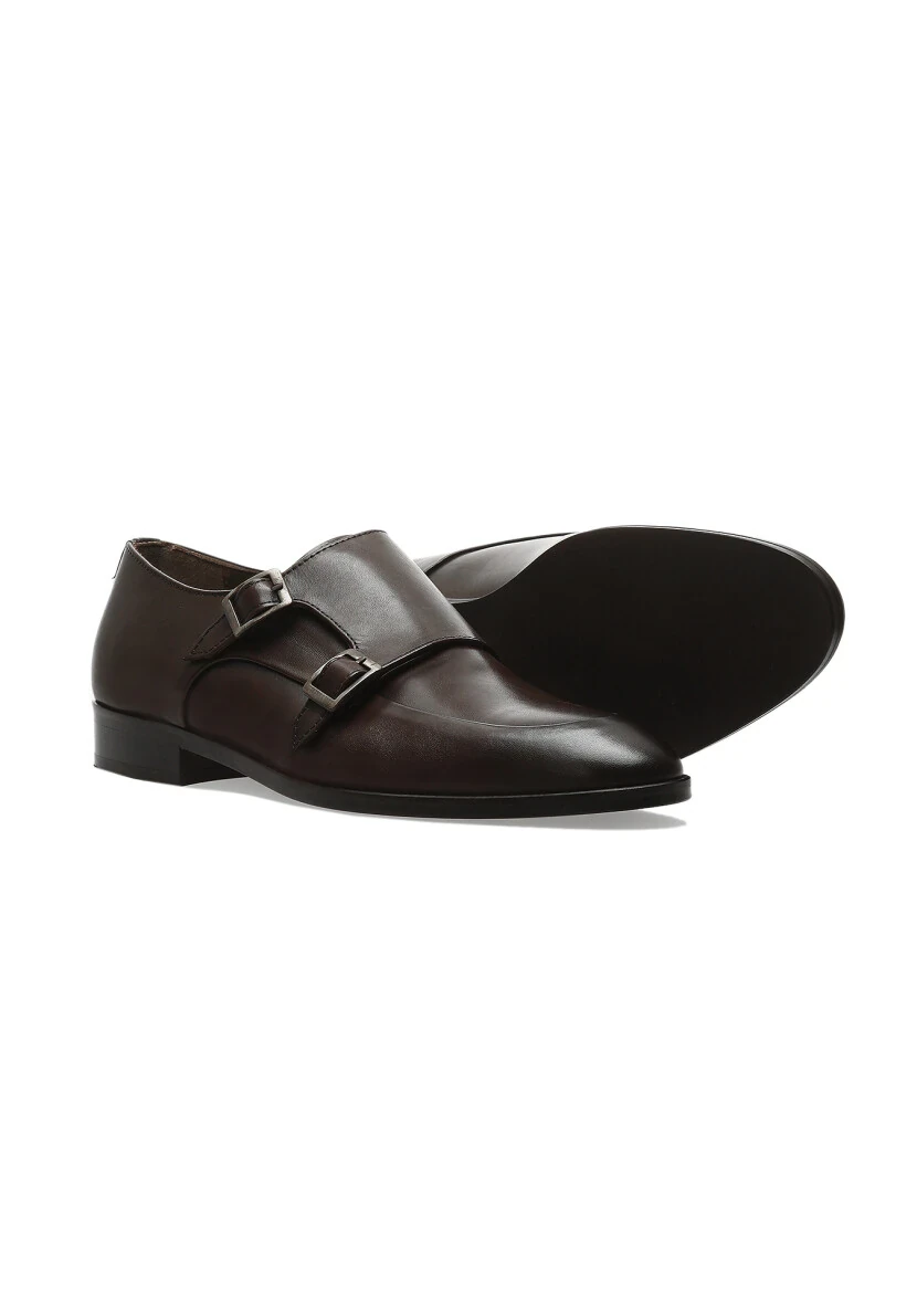 Brown Leather Classical Shoes - 3