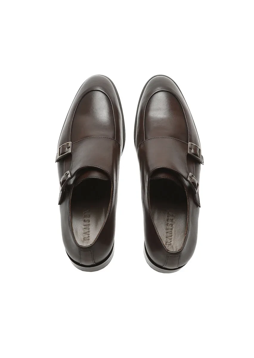 Brown Leather Classical Shoes - 5