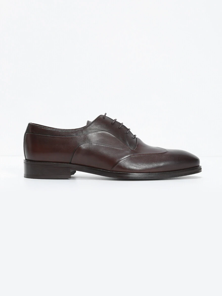 Brown Leather Classical Shoes - 1