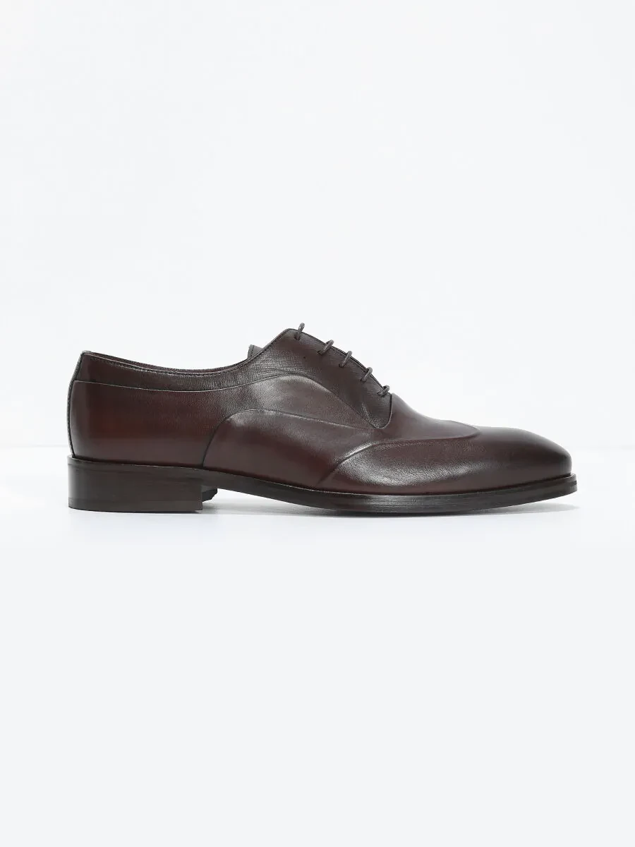 Brown Leather Classical Shoes - 1