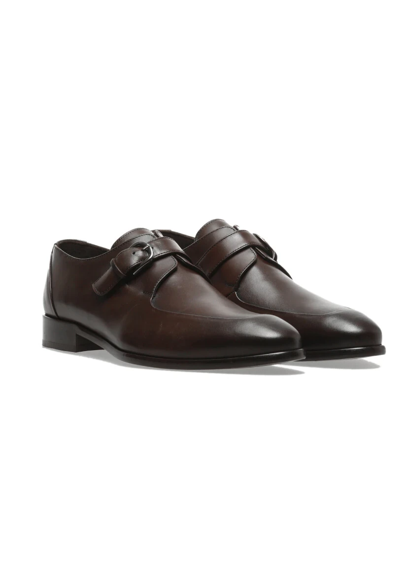 Brown Leather Classical Shoes - 2