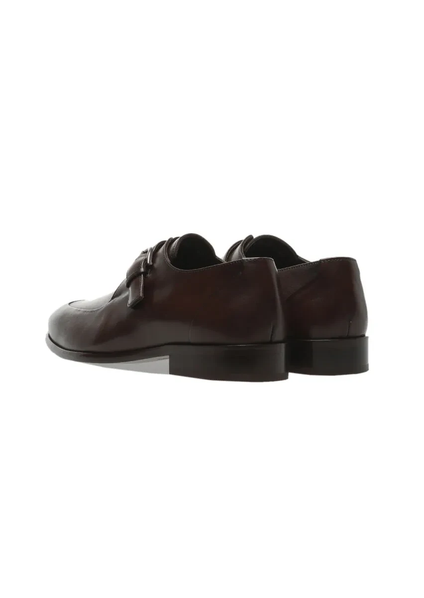 Brown Leather Classical Shoes - 4