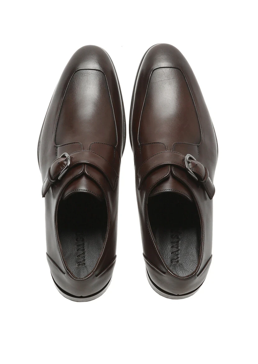 Brown Leather Classical Shoes - 5