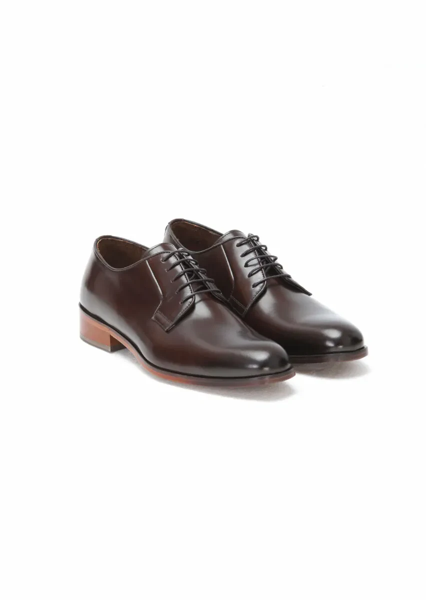 Brown Leather Classical Shoes - 2