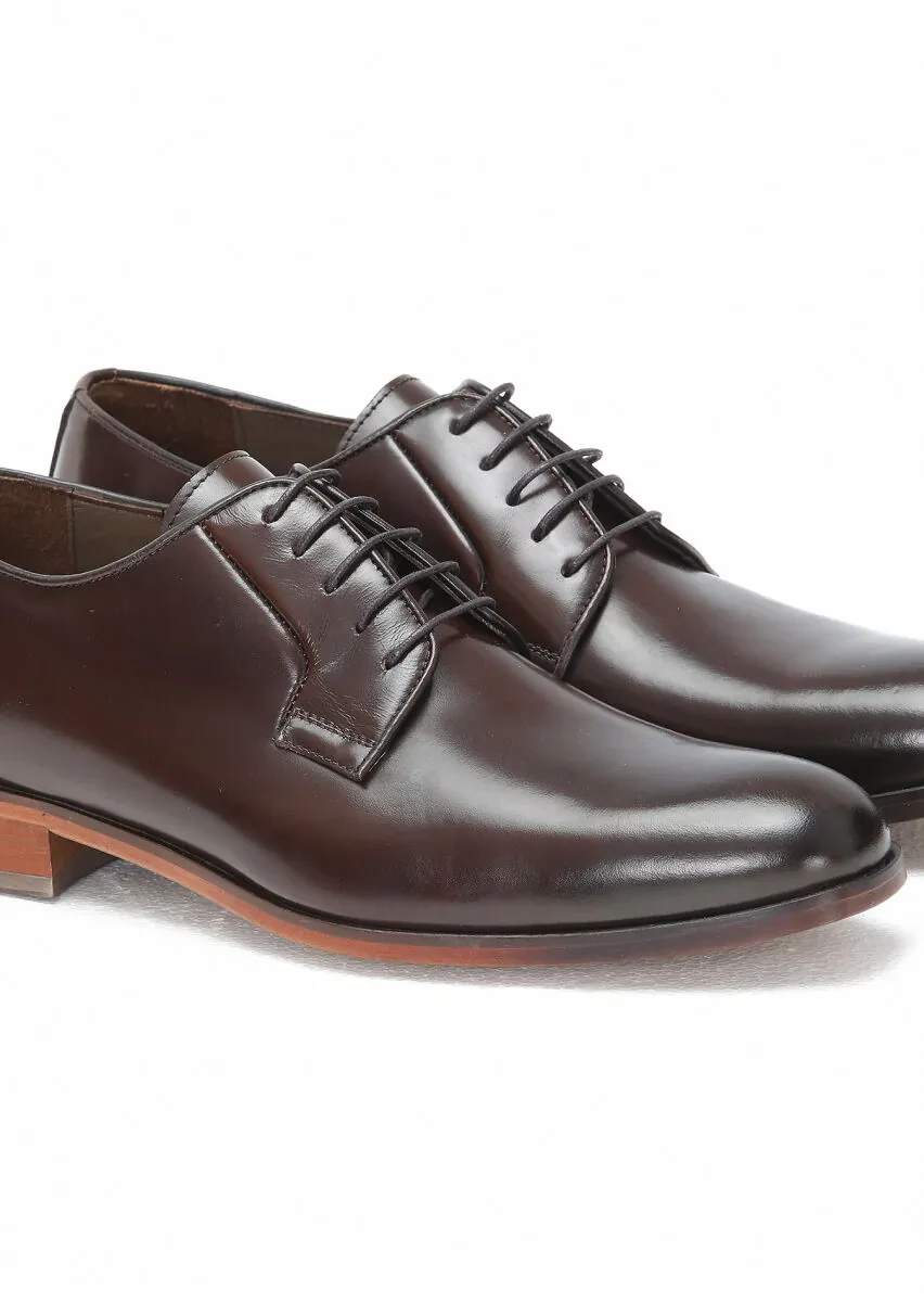 Brown Leather Classical Shoes - 3