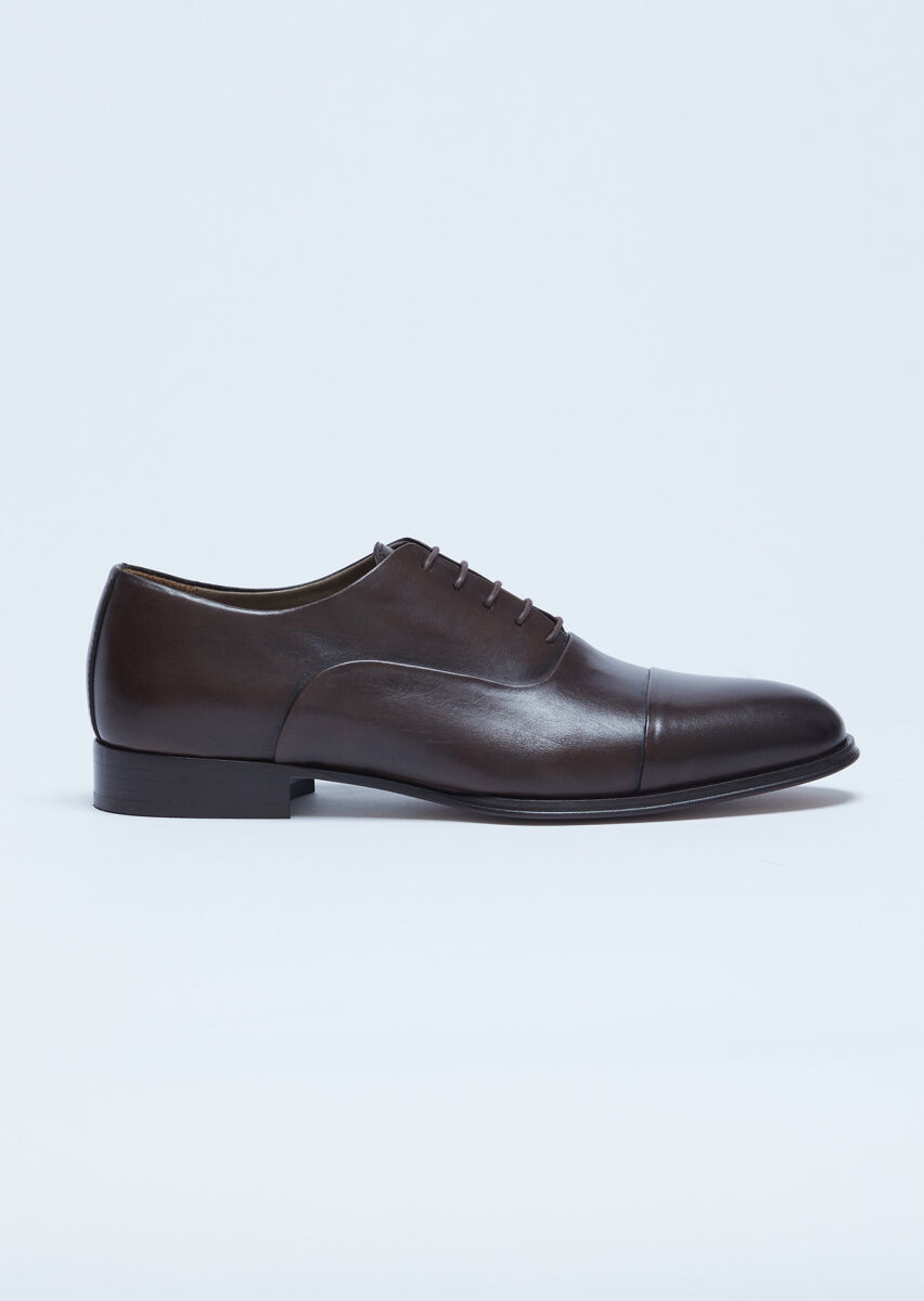 Brown Leather Classical Shoes - 1