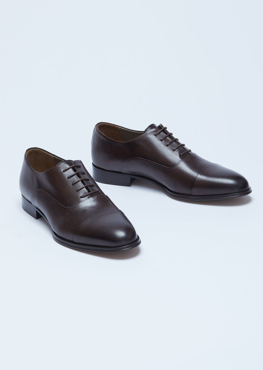 Brown Leather Classical Shoes - 3