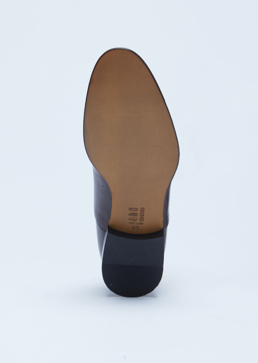 Brown Leather Classical Shoes - 4