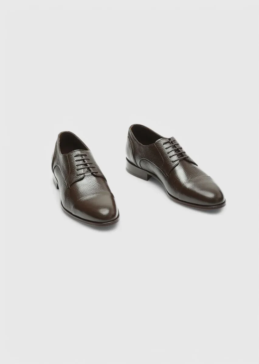 Brown Leather Classical Shoes - 3