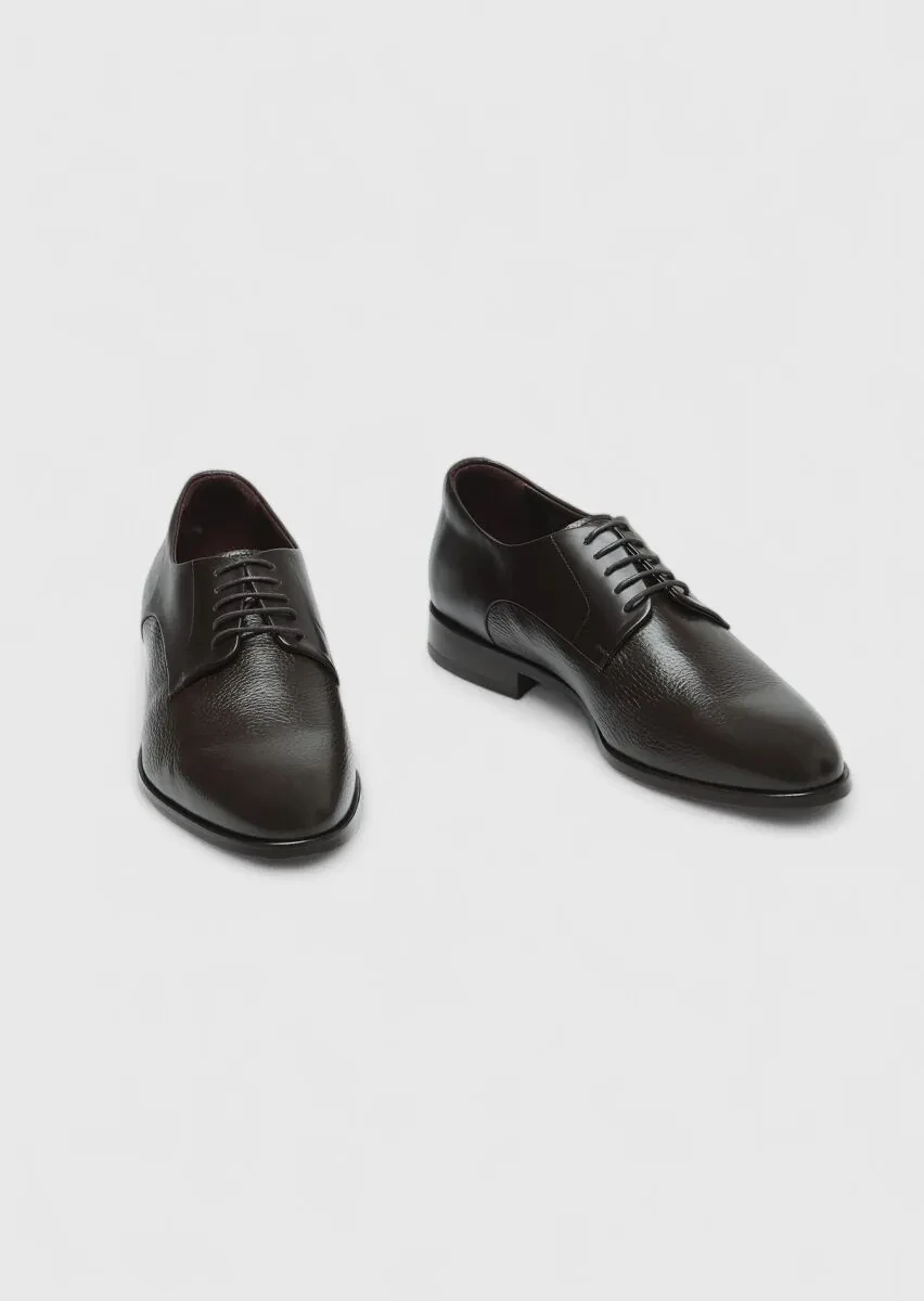 Brown Leather Classical Shoes - 3